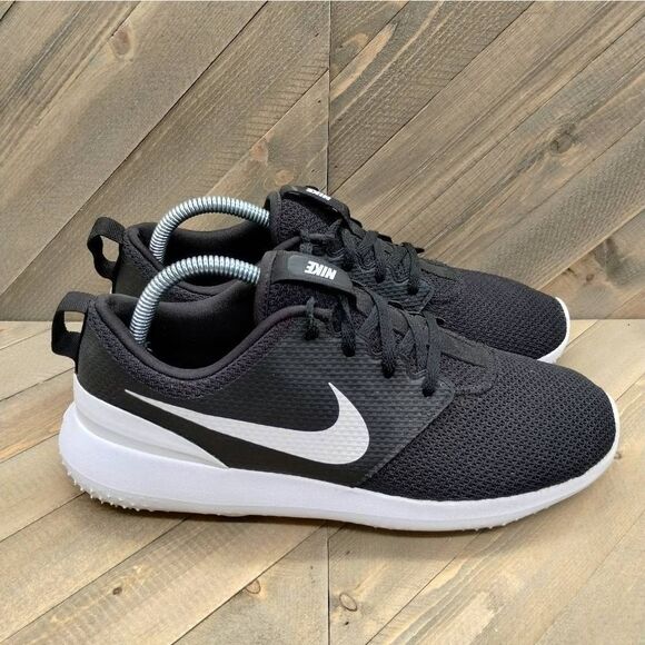 Nike Roshe G Golf Shoes Womens Size 9.5 Black White Nike Golf Spikeless - Picture 3 of 8